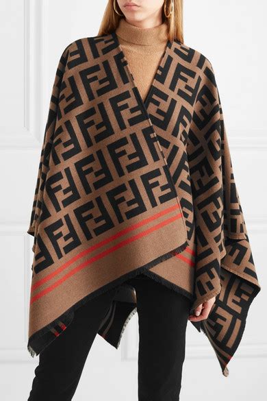 fendi scarf fur|fendi poncho women's.